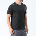 thumbnail image 6 of Men's Fashion Short Sleeve T Shirt Loose Fit Running Gym Workout Athletic Activewear Casual Summer Top Comfortable Breathable Tee Mens Casual Crew Neck Basic Tees, 6 of 9