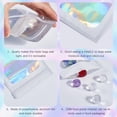 thumbnail image 5 of 50Pcs 4.7 x 7.8 Foil Ziplock Bags Small Holographic Bag Bulk Resealable Smell Proof Plastic Iridescent Sample Packing Pouches for DIY Making, 5 of 6