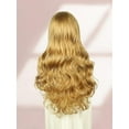 thumbnail image 2 of Creamily Blonde Wigs for women 24" Gradient Long Blonde Wigs with Dark Root V Part Curly Deep Wavy Wigs, 2 of 11
