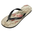 thumbnail image 2 of YAZAOOSummer Flip Flops Creatively Vintage Rose Bouquet Simple Beach Sandals, 2 of 8