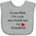 thumbnail image 3 of Inktastic If You Think I'm Cute You Should See My Grandma Boys or Girls Baby Bib, 3 of 4