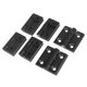 thumbnail image 1 of 6 X Black Aluminum Furniture Cabinet Door Hinge 50mm X 50mm, 1 of 3