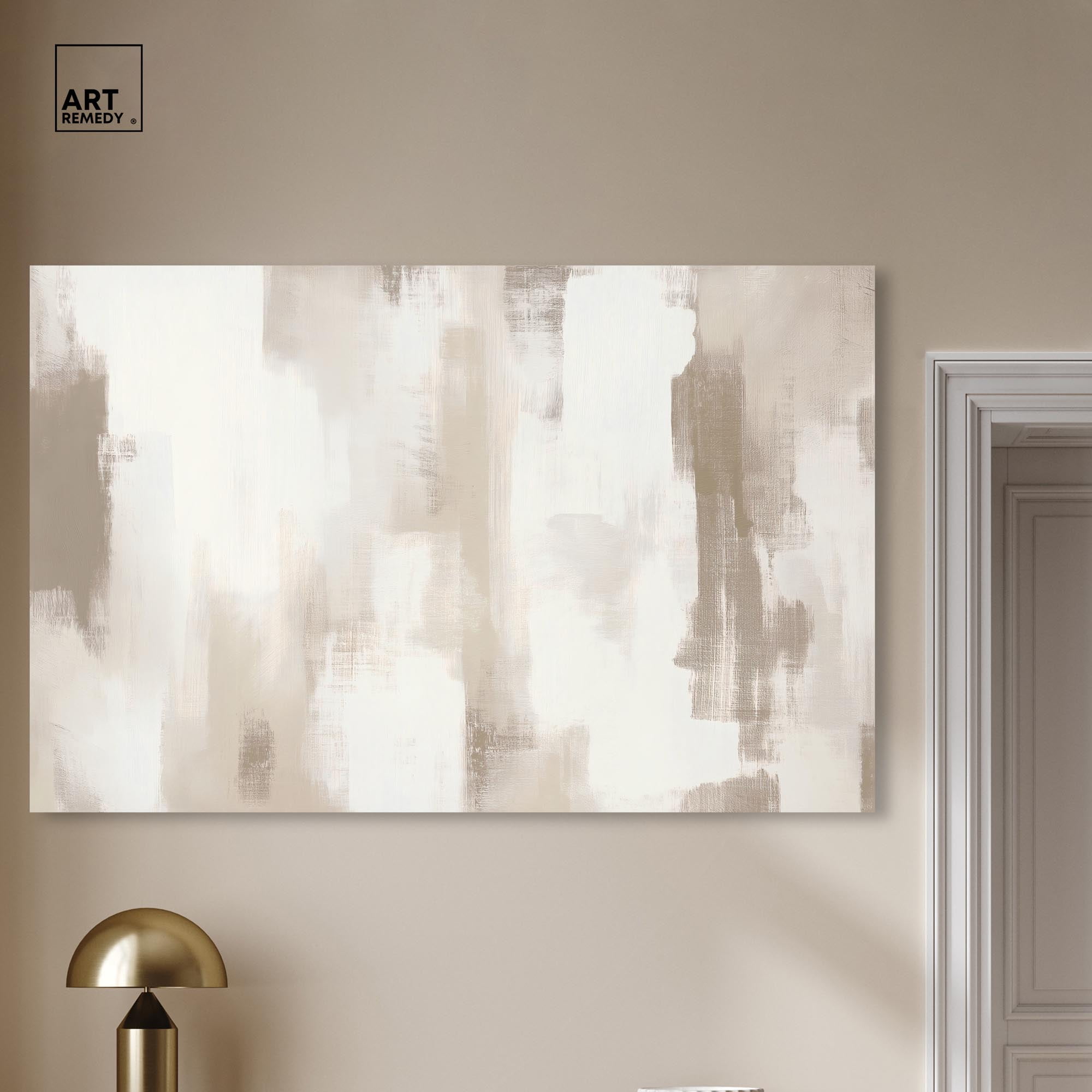Art Remedy Neutral Abstracts Canvas, 54" x 36", Gallery Wrapped, Winter Mist II