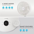 thumbnail image 4 of CUCKOO Ventilador de viaje recargable con 30 horas de funcionamiento, ventilador portátil para viajes con motor BLDC, altura ajustable, 4 modos de viento y 12 modos de velocidad, funciona con batería, 4 of 5