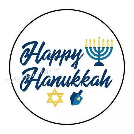 Happy Hanukkah Stickers Party Favors Phone Decal Water Bottle Stickers Car Decals, Laptop Sticker
