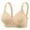 Beige, variant on Women's Plus Size Pushup Bra No Underwire, Thin Lift, Nylon/Spandex, for Middle-Aged Moms, Comfortable Sides