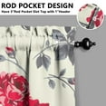 thumbnail image 5 of Pioneer Kitchen Curtains and Valance Set 36 Inch Tier Vintage-inspired Roses in Chic Modern Colours 3 Pieces Set Dining Room Small Curtain Drapes Cafe Curtains Valance for Home Decor Rod Pocket, 5 of 6