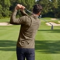 thumbnail image 3 of Havenx Mens Polo Shirts Long Sleeve Button Down Polo Shirts Collared Golf Shirt Old Money Casual Work Fall Business Fashion Clothes,Light Brown L, 3 of 4