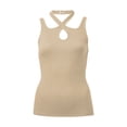 thumbnail image 3 of yunLCZ Square Neck Tank Top Sexy Women's Strap Neck Tight Tank Top With Crossed Neck Summer Sleeveless Tops, 3 of 3
