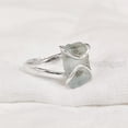 thumbnail image 4 of Natural Aquamarine Ring, Rough Aquamarine Gemstone Ring, March Birthstone, Wire Band, 925 Sterling Silver, Womens Ring, Christmas, Thanksgiving, Handmade, Statement Jewelry, Raw Gemstone Jewelry, 4 of 6