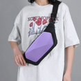 thumbnail image 2 of Bolso de pecho de nailon versátil 2024 de alta calidad con cremallera, color sólido, sencillo, informal, estilo suave y neutro, bandolera sencilla, 2 of 5