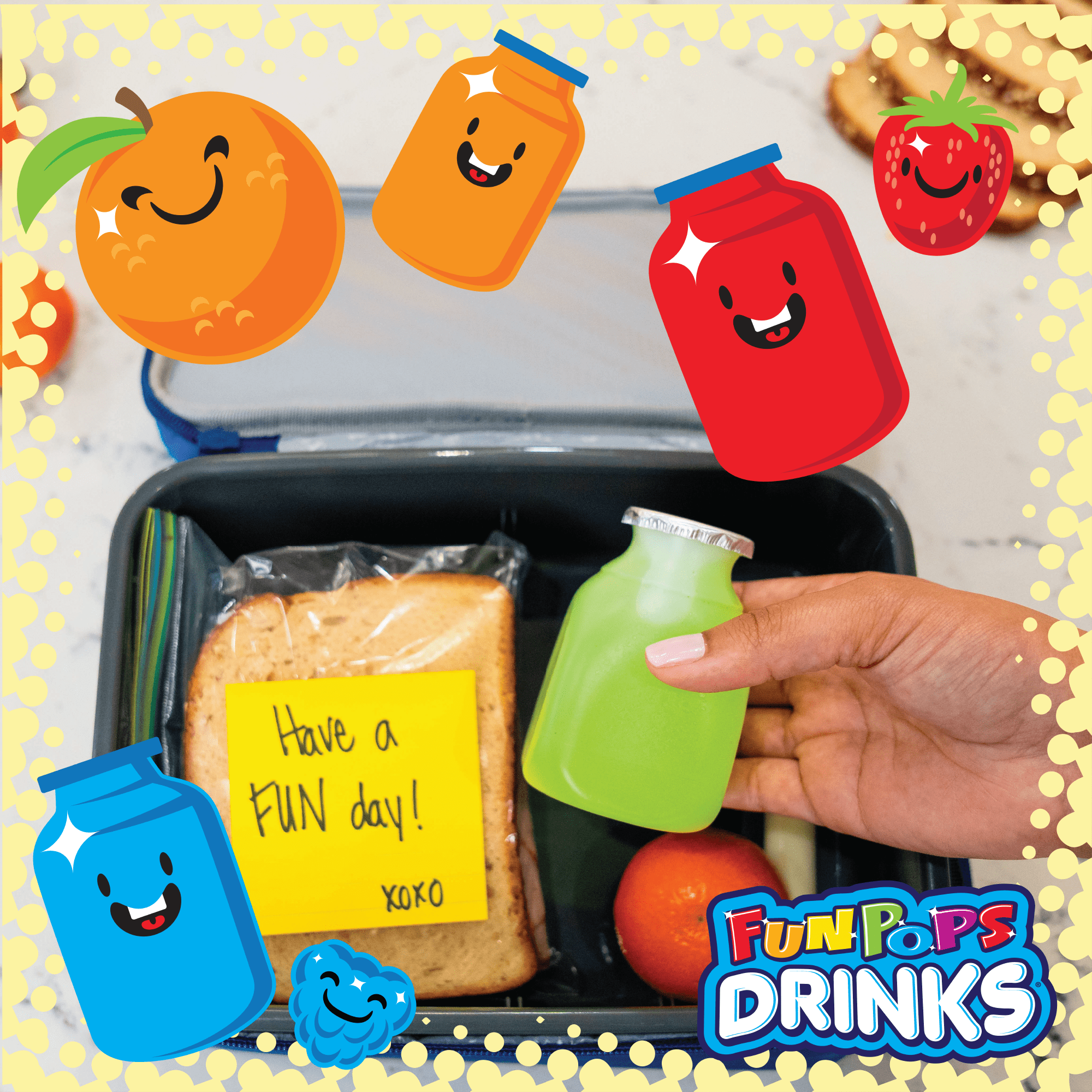 FunPops Kids Ready to Drink Variety Pack, Less than 1 g Sugar, 16 Count, 6 fl oz