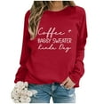 thumbnail image 2 of WEAIXIMIUNG Sweat-Shirt Personnalisé Mode Décontractée Couleur Unie Manches Longues Imprimé Lettres Col Rond, 2 of 4