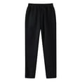 thumbnail image 2 of LIBRCLO Mens Sweatpants Open Bottom Solid Color Casual Jogger Pants Elastic Waist Outdoor Athletic Running Sweatpants with Pockets, 2 of 6