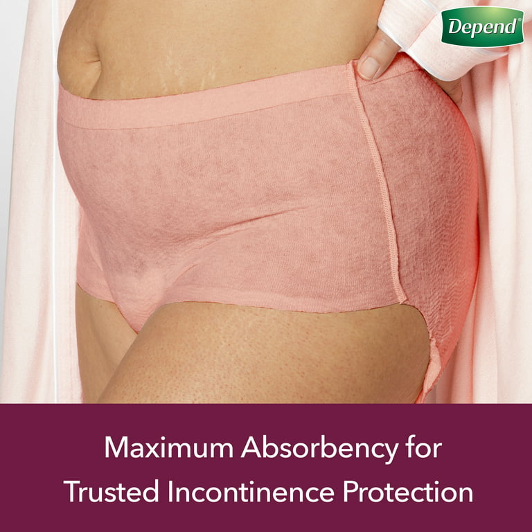 Depend Silhouette Incontinence Underwear for Women, Maximum Absorbency, S,  Pink, 26ct 