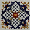 6x6 Tormes Talavera Mexican Tile, Set of 4 pcs
