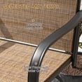 thumbnail image 6 of Newboti Furniture Outdoor Bar Stools with Armrests, Set of 2 360° Swivel Bar Height Patio Chairs with High-Density Mesh Fabric, Steel Frame Dining Chairs for Balcony, Poolside, Backyard, Tan BN.3183, 6 of 9