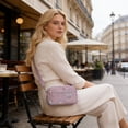 thumbnail image 4 of Bolso de teléfono tipo cartera pequeña para mujer, bolso cruzado de tela ligera con correa ajustable, compatible con teléfonos de 6.7 pulgadas, accesorio casual para uso diario., 4 of 6