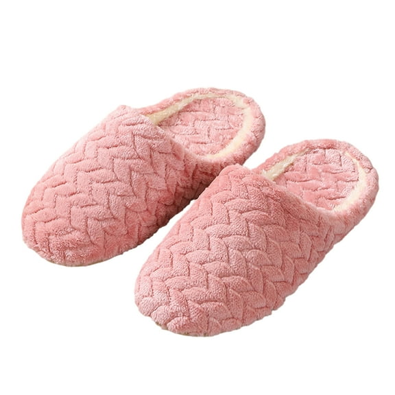 FLMEI Slippers for Women Mens Indoor House Slip-On Slippers Fall Winter Wooden Floor Cotton Shoes Warm Indoor Outdoor Slippers for Couples