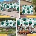 thumbnail image 6 of Turquoise Marble Garage Door Cover Banner 7 x 8 FT, Gold White Geometric Hexagon Modern Garage Door Curtains Backdrop with Grommets for Indoor Outdoor Wall Party Porch Yard Decorations Background, 6 of 9