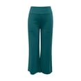 thumbnail image 4 of ManxiVoo Womens Versatile High Waisted Wide Leg Trousers With Pockets For Yoga Work And Casual Activities Combining Sporty Function With Style L Size Blackish Green, 4 of 4