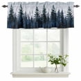 thumbnail image 2 of 2 Pack Valances for Windows, Forest Window Valances for Living Room/Bedroom/Bathroom, Dark Blue Fall Bird Vintage Farmhouse Tree Light Filtering Kitchen Curtain Valance Window Treatment 42"W x12" L, 2 of 9