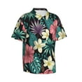 thumbnail image 2 of Disketp Hawaiian Shirts For Men,Green Tropical Leaves Print Mens Casual Short Sleeve Button Down Shirts Beach Shirt, 2 of 8
