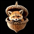 thumbnail image 5 of Sleeping Forest Animal Ornament, Acorn Christmas Tree Decor, Three Dimensional Sleeping Woodland Creature NestLED in A Textured Acorn, Sculpted Resin with DetaiLED Seasonal Styling, 5 of 8