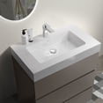 thumbnail image 5 of 30" Gray Bathroom Vanity with Sink, Large Storage Freestanding Bathroom Vanity for Modern Bathroom, One-Piece White Sink Basin Without Drain and Faucet, Pre-assembled, 5 of 7