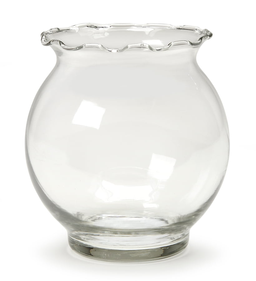 Darice Bubble Ball Vase Clear Glass 4.5x 5 inches