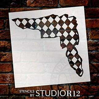 StudioR12 Mixed Media Stencil Triangle Muse Pattern