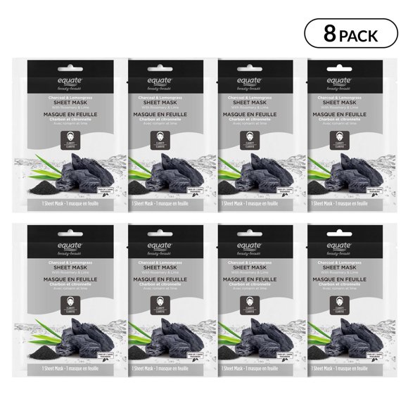 Equate Beauty Charcoal & Lemongrass Sheet Mask