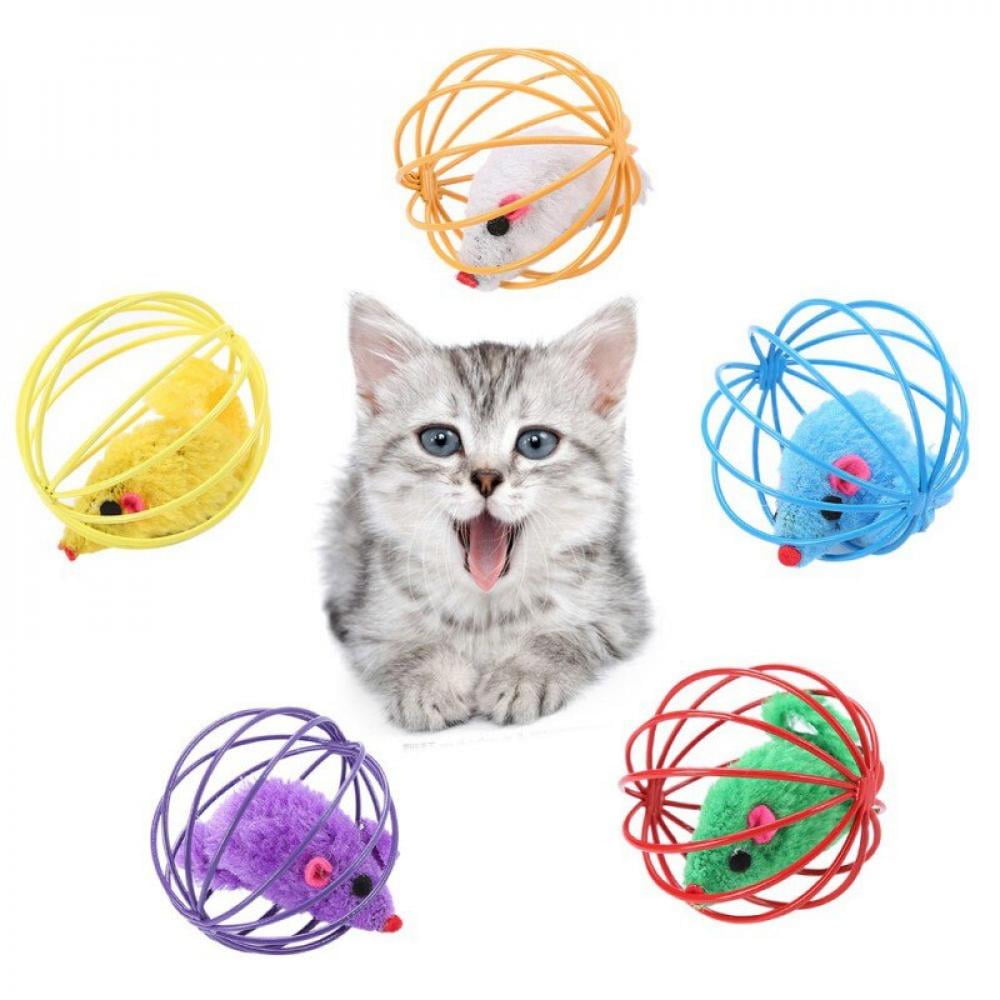 Funny Pet Cat Lovely Kitten Gift Interactive Play Toys with Fake Mouse Ball 