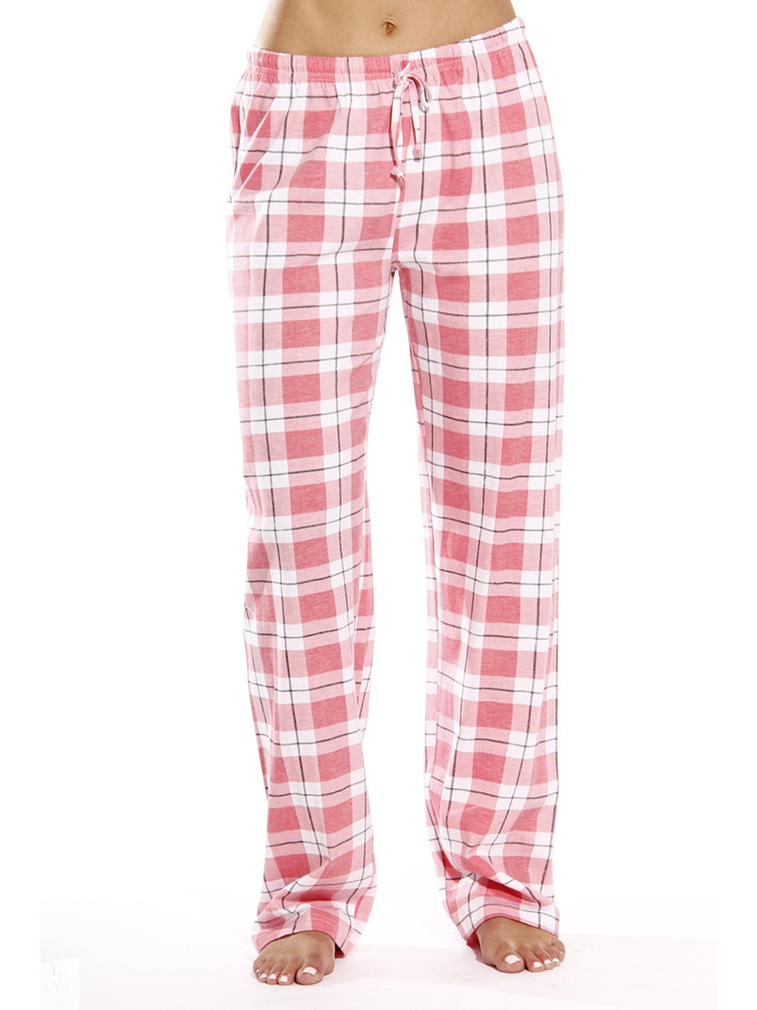 Peyakidsaa Women Plaid Pajama Pants Sleepwear Drawstring Cotton Loose ...