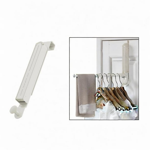 Organizador de ganchos para colgar sobre puerta, organizador para el hogar, perchero plegable, gancho para colgar ropa para sala de estar, cocina, 2 cm
