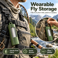 Wearable Fish Clip-On Fly Box, Wearable Magnetic Fly Fishing Box, One Hand Open ...
