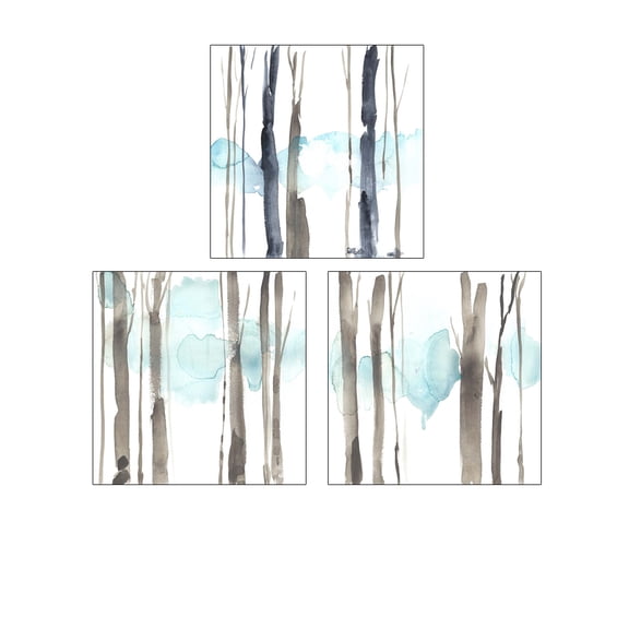 Great Art Now Snow Line by Jennifer Goldberger 3 Piece Print Art Set Each 12W x 12H