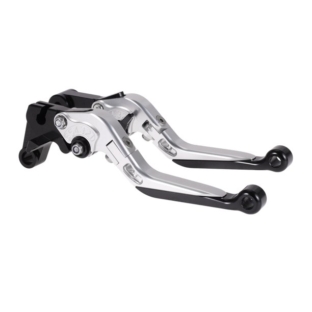 Palancas de freno y embrague cortas y largas para Yamaha YZF R1, ajustables en 6 posiciones, palanca de freno de motocicleta de aleación de aluminio, mango tono plateado con extremo negro