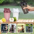 thumbnail image 7 of 3 PACK Shaker Bottles 17 OZ, Shaking Ball Whisk, Wide Mouth and Flip-Top Lid, Dishwasher Safe & BPA Free, Black/Pink/White, 7 of 7