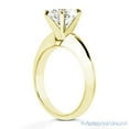 thumbnail image 3 of Round Cut Charles & Colvard Moissanite Knife-Edge Solitaire Engagement Ring in 14k Yellow Gold, 3 of 4