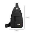 thumbnail image 2 of WIZUTIZ Sling Bag for Men Traveling Chest Bag for Men Mini Crossbody Bags with Adjustable Shoulder Strap Shoulder Bags Gym Bags for Men Solid Bags Water Resistant Classic Bag 1 PC Black, 2 of 4