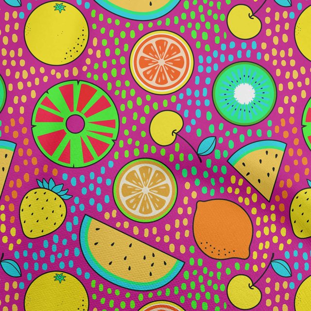 oneOone Viscose Chiffon Bright Red Fabric Tropical Fruit Sewing Craft Projects Fabric Prints By Yard 42 Inch Wide