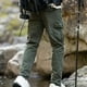 thumbnail image 4 of Pantalones largos de moda para hombre, casuales, de color sólido, con bolsillos y cremallera, cintura elástica, de poliéster., 4 of 7