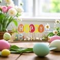 thumbnail image 3 of Easter Table Decorations Easter Bunny Wooden Signs for Home Decor Easter Party Decorations for Tiered Tray Tabletop Shelf Mantel Party Outdoor Indoor (E), 3 of 8