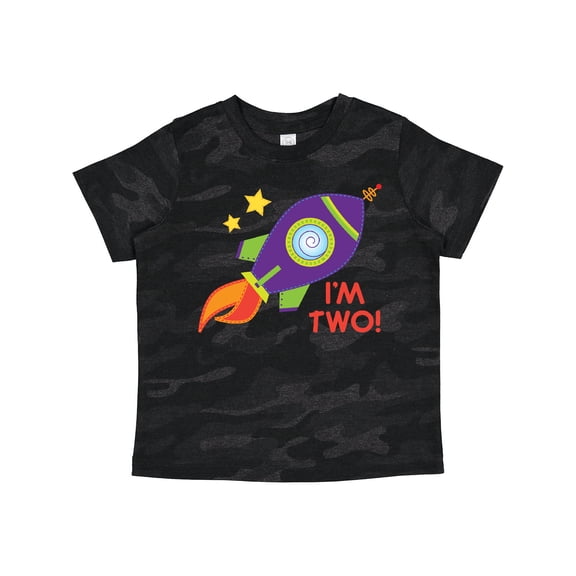 Inktastic 2nd Birthday Rocketship Space Party Boys or Girls Toddler T-Shirt