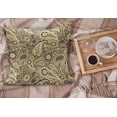 thumbnail image 2 of Paisley Fluffy Throw Pillow Cushion Cover, Traditional Pattern with Flowers Leaves with Stripes Art Print, Decorative Square Accent Pillow Case, 40" x 40", Brown Black and White, by Ambesonne, 2 of 5