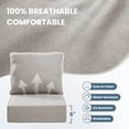thumbnail image 5 of Jentlehouse Outdoor Seat Cushions 24"x24"x6" Deep Patio Chair Cushion Set - Water Resistant & Fade Resistant for Wicker Sofa, Couch - Jentlehouse Beige (3 Pack), 5 of 8