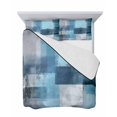 thumbnail image 7 of Teal Blue Twin XL Size Down Alternative Comforter,Lightweight Comforter Quilt Bedding Set with Pillow Shams Modern Oil Painting Abstract Ombre Geometric All Seasons Bed Comforter Duvet Insert 68"x98", 7 of 7