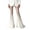 White 01, variant on Karymi Running Shorts for Women Sheer Mesh Flare Palazzo Pants, High Waist Double Layer See Through Wide Bell Long Trousers, Vertical Seam Party Club Wide Leg Pants Woman