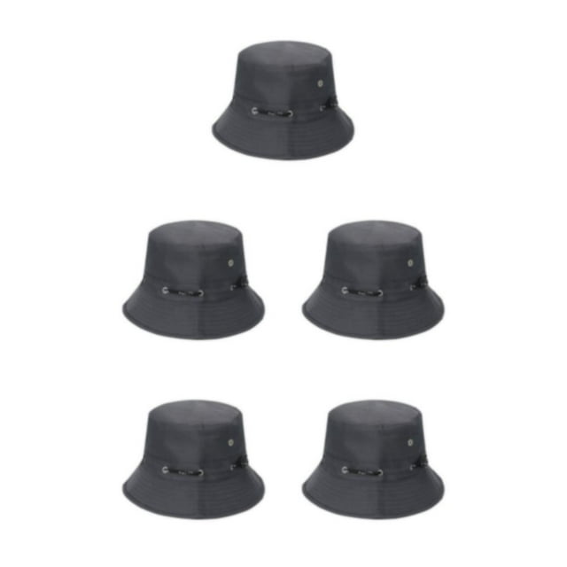 Baohd 1/2/3/5 Polyester Breathable Fisherman Cap For Sun Protection And Comfort Sunscreen Fisherman Cap Hat Summer darkgray 58cm 5PCS